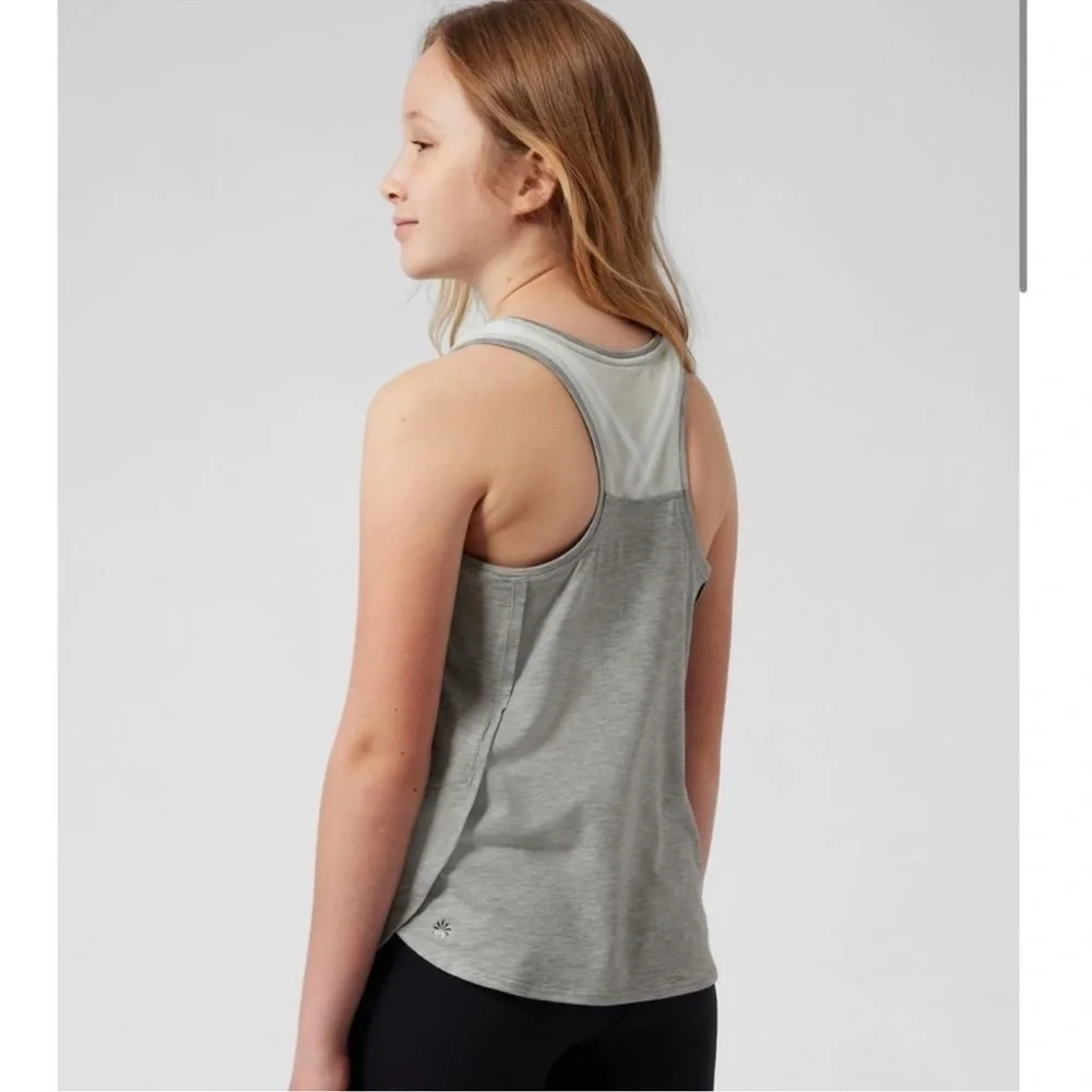 Athleta Girl Comeback Tank Top Grey Heather Sz XS/6